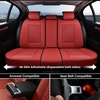 image:imageCoverado Full Set Car Seat Covers Luxury Faux Leather Waterproof Seat Covers Pink Car Seat Protectors Universal Fit for Most Cars Automotive Seat CoversPinkARed