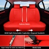 image:imageCoverado Full Set Car Seat Covers Luxury Faux Leather Waterproof Seat Covers Pink Car Seat Protectors Universal Fit for Most Cars Automotive Seat CoversPinkBRed
