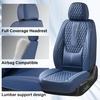 image:imageCoverado Full Set Car Seat Covers Luxury Faux Leather Waterproof Seat Covers Pink Car Seat Protectors Universal Fit for Most Cars Automotive Seat CoversPinkABlue