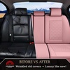 image:imageCoverado Full Set Car Seat Covers Luxury Faux Leather Waterproof Seat Covers Pink Car Seat Protectors Universal Fit for Most Cars Automotive Seat CoversPinkAPink