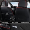 image:imageCoverado Full Set Car Seat Covers Luxury Faux Leather Waterproof Seat Covers Pink Car Seat Protectors Universal Fit for Most Cars Automotive Seat CoversPinkABlackRed line