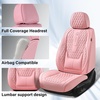image:imageCoverado Full Set Car Seat Covers Luxury Faux Leather Waterproof Seat Covers Pink Car Seat Protectors Universal Fit for Most Cars Automotive Seat CoversPinkAPink