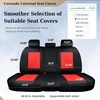 image:imageCoverado Full Set Car Seat Covers Luxury Faux Leather Waterproof Seat Covers Pink Car Seat Protectors Universal Fit for Most Cars Automotive Seat CoversPinkARedBlack