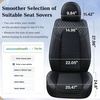 image:imageCoverado Full Set Car Seat Covers Luxury Faux Leather Waterproof Seat Covers Pink Car Seat Protectors Universal Fit for Most Cars Automotive Seat CoversPinkBlackFront