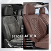 image:imageCoverado Full Set Car Seat Covers Luxury Faux Leather Waterproof Seat Covers Pink Car Seat Protectors Universal Fit for Most Cars Automotive Seat CoversPinkBCoffee