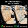 image:imageCoverado Full Set Car Seat Covers Luxury Faux Leather Waterproof Seat Covers Pink Car Seat Protectors Universal Fit for Most Cars Automotive Seat CoversPinkBBeige