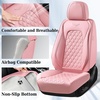 image:imageCoverado Full Set Car Seat Covers Luxury Faux Leather Waterproof Seat Covers Pink Car Seat Protectors Universal Fit for Most Cars Automotive Seat CoversPinkBPink