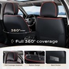 image:imageCoverado Full Set Car Seat Covers Luxury Faux Leather Waterproof Seat Covers Pink Car Seat Protectors Universal Fit for Most Cars Automotive Seat CoversPinkBRedLine