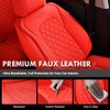 image:imageCoverado Full Set Car Seat Covers Luxury Faux Leather Waterproof Seat Covers Pink Car Seat Protectors Universal Fit for Most Cars Automotive Seat CoversPinkBRed