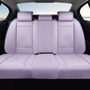 image:imageCoverado Full Set Car Seat Covers Luxury Faux Leather Waterproof Seat Covers Pink Car Seat Protectors Universal Fit for Most Cars Automotive Seat CoversPinkAPurple