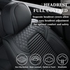 image:imageCoverado Full Set Car Seat Covers Luxury Faux Leather Waterproof Seat Covers Pink Car Seat Protectors Universal Fit for Most Cars Automotive Seat CoversPinkBlackFullSet