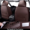 image:imageCoverado Full Set Car Seat Covers Luxury Faux Leather Waterproof Seat Covers Pink Car Seat Protectors Universal Fit for Most Cars Automotive Seat CoversPinkACoffee