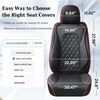 image:imageCoverado Full Set Car Seat Covers Luxury Faux Leather Waterproof Seat Covers Pink Car Seat Protectors Universal Fit for Most Cars Automotive Seat CoversPinkBRedLine