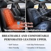 image:imageCoverado Full Set Car Seat Covers Luxury Faux Leather Waterproof Seat Covers Pink Car Seat Protectors Universal Fit for Most Cars Automotive Seat CoversPinkBlackFront