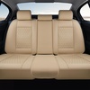 image:imageCoverado Full Set Car Seat Covers Luxury Faux Leather Waterproof Seat Covers Pink Car Seat Protectors Universal Fit for Most Cars Automotive Seat CoversPinkABeige
