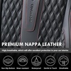 image:imageCoverado Full Set Car Seat Covers Luxury Faux Leather Waterproof Seat Covers Pink Car Seat Protectors Universal Fit for Most Cars Automotive Seat CoversPinkABlackRed line