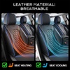 image:imageCoverado Full Set Car Seat Covers Luxury Faux Leather Waterproof Seat Covers Pink Car Seat Protectors Universal Fit for Most Cars Automotive Seat CoversPinkBblueLine