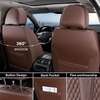 image:imageCoverado Full Set Car Seat Covers Luxury Faux Leather Waterproof Seat Covers Pink Car Seat Protectors Universal Fit for Most Cars Automotive Seat CoversPinkACoffee