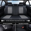 image:imageCoverado Full Set Car Seat Covers Luxury Faux Leather Waterproof Seat Covers Pink Car Seat Protectors Universal Fit for Most Cars Automotive Seat CoversPinkABlackGray