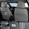 image:imageCoverado Full Set Car Seat Covers Luxury Faux Leather Waterproof Seat Covers Pink Car Seat Protectors Universal Fit for Most Cars Automotive Seat CoversPinkAGray