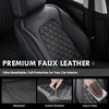 image:imageCoverado Full Set Car Seat Covers Luxury Faux Leather Waterproof Seat Covers Pink Car Seat Protectors Universal Fit for Most Cars Automotive Seat CoversPinkBBlack