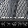 image:imageCoverado Full Set Car Seat Covers Luxury Faux Leather Waterproof Seat Covers Pink Car Seat Protectors Universal Fit for Most Cars Automotive Seat CoversPinkABlackGray
