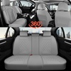 image:imageCoverado Full Set Car Seat Covers Luxury Faux Leather Waterproof Seat Covers Pink Car Seat Protectors Universal Fit for Most Cars Automotive Seat CoversPinkBGray