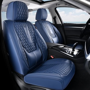 image:imageCoverado Full Set Car Seat Covers Luxury Faux Leather Waterproof Seat Covers Pink Car Seat Protectors Universal Fit for Most Cars Automotive Seat CoversPinkABlue
