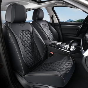 image:imageCoverado Full Set Car Seat Covers Luxury Faux Leather Waterproof Seat Covers Pink Car Seat Protectors Universal Fit for Most Cars Automotive Seat CoversPinkBBlack