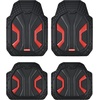 image:imageCoverado Car Floor Mats for Cars Deep Dish All Weather Floor Mats Car Floor Mats All Weather with AntiSlip Backing Car Mats Universal Trim to Fit Car Mat for Cars SUV Truck Vans 4 Pcs BlackampRedBlackRed