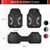 image:imageCoverado Car Floor Mats for Cars Deep Dish All Weather Floor Mats Car Floor Mats All Weather with AntiSlip Backing Car Mats Universal Trim to Fit Car Mat for Cars SUV Truck Vans 4 Pcs BlackampRedBlackGray