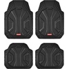 image:imageCoverado Car Floor Mats for Cars Deep Dish All Weather Floor Mats Car Floor Mats All Weather with AntiSlip Backing Car Mats Universal Trim to Fit Car Mat for Cars SUV Truck Vans 4 Pcs BlackampRedBlack