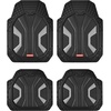image:imageCoverado Car Floor Mats for Cars Deep Dish All Weather Floor Mats Car Floor Mats All Weather with AntiSlip Backing Car Mats Universal Trim to Fit Car Mat for Cars SUV Truck Vans 4 Pcs BlackampRedBlackGray