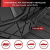 image:imageCoverado Car Floor Mats for Cars Deep Dish All Weather Floor Mats Car Floor Mats All Weather with AntiSlip Backing Car Mats Universal Trim to Fit Car Mat for Cars SUV Truck Vans 4 Pcs BlackampRedBlack