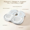 image:imageCoverado Seat Cushions Neck Pillow Lumbar Support Pillow for Car Memory Foam Office Chair Back Support Orthopedic Coccyx Cushion with NonSlip Bottom Neck Butt Back Pillow for Chair Truck GrayampBlackGraylight Gray