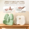 image:imageCoverado Seat Cushions Neck Pillow Lumbar Support Pillow for Car Memory Foam Office Chair Back Support Orthopedic Coccyx Cushion with NonSlip Bottom Neck Butt Back Pillow for Chair Truck GrayampBlackCoffeebeige