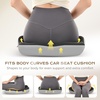 image:imageCoverado Seat Cushions Neck Pillow Lumbar Support Pillow for Car Memory Foam Office Chair Back Support Orthopedic Coccyx Cushion with NonSlip Bottom Neck Butt Back Pillow for Chair Truck GrayampBlackGrayblack