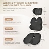 image:imageCoverado Seat Cushions Neck Pillow Lumbar Support Pillow for Car Memory Foam Office Chair Back Support Orthopedic Coccyx Cushion with NonSlip Bottom Neck Butt Back Pillow for Chair Truck GrayampBlackGrayblack