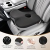 image:imageCoverado Seat Cushions Neck Pillow Lumbar Support Pillow for Car Memory Foam Office Chair Back Support Orthopedic Coccyx Cushion with NonSlip Bottom Neck Butt Back Pillow for Chair Truck GrayampBlackGrayblack