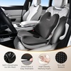 image:imageCoverado Seat Cushions Neck Pillow Lumbar Support Pillow for Car Memory Foam Office Chair Back Support Orthopedic Coccyx Cushion with NonSlip Bottom Neck Butt Back Pillow for Chair Truck GrayampBlackGrayblack