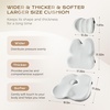 image:imageCoverado Seat Cushions Neck Pillow Lumbar Support Pillow for Car Memory Foam Office Chair Back Support Orthopedic Coccyx Cushion with NonSlip Bottom Neck Butt Back Pillow for Chair Truck GrayampBlackGraylight Gray