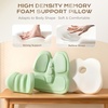 image:imageCoverado Seat Cushions Neck Pillow Lumbar Support Pillow for Car Memory Foam Office Chair Back Support Orthopedic Coccyx Cushion with NonSlip Bottom Neck Butt Back Pillow for Chair Truck GrayampBlackGraylight Gray