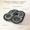 image:imageCoverado Seat Cushions Neck Pillow Lumbar Support Pillow for Car Memory Foam Office Chair Back Support Orthopedic Coccyx Cushion with NonSlip Bottom Neck Butt Back Pillow for Chair Truck GrayampBlackGrayblack