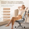 image:imageCoverado Seat Cushions Neck Pillow Lumbar Support Pillow for Car Memory Foam Office Chair Back Support Orthopedic Coccyx Cushion with NonSlip Bottom Neck Butt Back Pillow for Chair Truck GrayampBlackGraylight Gray