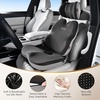 image:imageCoverado Seat Cushions Neck Pillow Lumbar Support Pillow for Car Memory Foam Office Chair Back Support Orthopedic Coccyx Cushion with NonSlip Bottom Neck Butt Back Pillow for Chair Truck GrayampBlackGrayblack