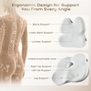 image:imageCoverado Seat Cushions Neck Pillow Lumbar Support Pillow for Car Memory Foam Office Chair Back Support Orthopedic Coccyx Cushion with NonSlip Bottom Neck Butt Back Pillow for Chair Truck GrayampBlackGraylight Gray