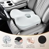 image:imageCoverado Seat Cushions Neck Pillow Lumbar Support Pillow for Car Memory Foam Office Chair Back Support Orthopedic Coccyx Cushion with NonSlip Bottom Neck Butt Back Pillow for Chair Truck GrayampBlackGraylight Gray