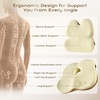 image:imageCoverado Seat Cushions Neck Pillow Lumbar Support Pillow for Car Memory Foam Office Chair Back Support Orthopedic Coccyx Cushion with NonSlip Bottom Neck Butt Back Pillow for Chair Truck GrayampBlackCoffeebeige