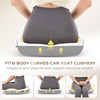 image:imageCoverado Seat Cushions Neck Pillow Lumbar Support Pillow for Car Memory Foam Office Chair Back Support Orthopedic Coccyx Cushion with NonSlip Bottom Neck Butt Back Pillow for Chair Truck GrayampBlackGraylight Gray