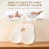 image:imageCoverado Seat Cushions Neck Pillow Lumbar Support Pillow for Car Memory Foam Office Chair Back Support Orthopedic Coccyx Cushion with NonSlip Bottom Neck Butt Back Pillow for Chair Truck GrayampBlackGraylight Gray